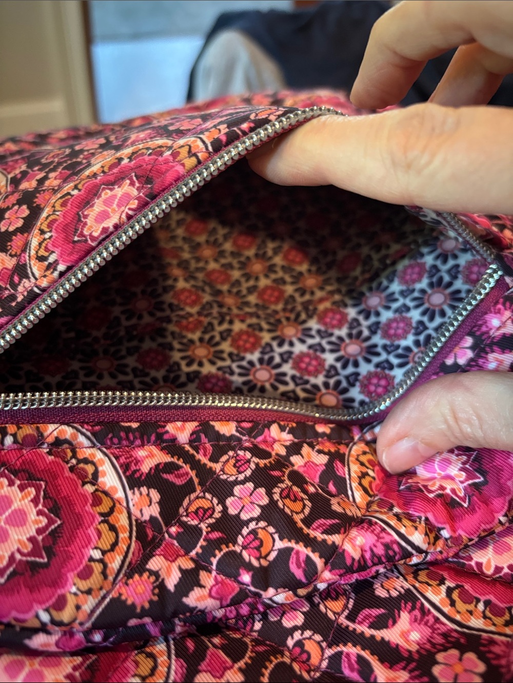 Vera Bradley Iconic Small Backpack in Raspberry Medallion - Picture 5 of 8
